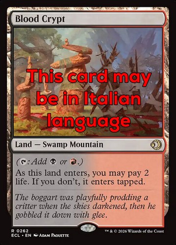 Mtg blood crypt foil exc - mtg,
