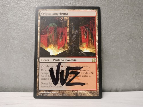 Mtg blood crypt signed - mtg,